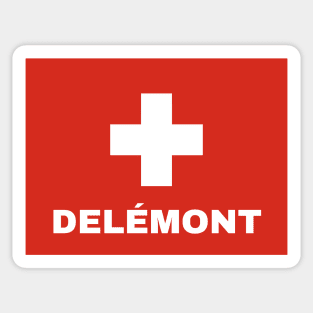 Delémont City in Swiss Flag Sticker